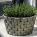 August Grove® M Weave Cast Stone Pot Planter Concrete in Brown | 22 H x 21.75 W x 21.75 D in | Wayfair 3DF4EE619DF846459C3DC7FCDBA10B40