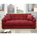 Lark Manor™ Amanie Alaiah 84" Pillow Top Arm Sleeper Microfiber/Microsuede in Red | 34 H x 84 W x 36 D in | Wayfair Sofas