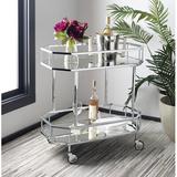 Everly Quinn Beaminster Octagon Bar Cart Glass/Iron in Gray | 29.8 H x 29.6 W x 16.5 D in | Wayfair B268804701214DE890DCA7D155CEB8D6