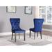 Everly Quinn Thame Tufted Velvet Upholstered Dining Chair Velvet in Blue | 39.5 H x 21 W x 22 D in | Wayfair BE6153DACC774E2AA3F5D84A9BE60640