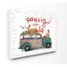 The Holiday Aisle® 'Holiday Merry & Bright Station Wagon Car w/ Tree & Gifts' Graphic Art Print /Canvas in Brown | 16 H x 20 W x 1.5 D in | Wayfair