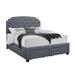 Three Posts™ Ayotte Tufted Low Profile Storage Standard Bed Upholstered/Polyester in Gray | 55.5 H x 80.1 W x 85.7 D in | Wayfair