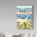 Highland Dunes 'Birds in Beach Town' Acrylic Painting Print on Wrapped Canvas in White | 47 H x 30 W x 2 D in | Wayfair