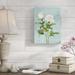 Ophelia & Co. 'Cream Rose II' Acrylic Painting Print on Wrapped Canvas in Blue/Green/Pink | 24 H x 18 W x 2 D in | Wayfair