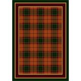 Green 28 x 0.38 in Area Rug - Millwood Pines Adrien Plaid Tufted Orange/Area Rug Nylon | 28 W x 0.38 D in | Wayfair