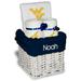 White Chad & Jake West Virginia Mountaineers Personalized Small Gift Basket