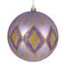 Vickerman 529317 - 4.75" Lavender Matte Glitter Diamond Ball Christmas Tree Ornament (4 pack) (N188186D)