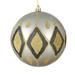 Vickerman 529072 - 4.75" Limestone Matte Glitter Diamond Ball Christmas Tree Ornament (4 pack) (N188125D)