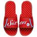 Youth ISlide Red Philadelphia 76ers Statement Jersey Split Slide Sandals