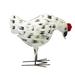 Fleur De Lis Living West Bridgewater Chicken Eating Statue Metal in Red/White | 18 H x 10.5 W x 21 D in | Wayfair 35FB1FB1A8AF4173B186253C50D040EA