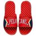 Youth ISlide Red New Orleans Pelicans Statement Jersey Split Slide Sandals