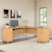 Somerset 71W L Shaped Desk in Maple Cross - Bush Furniture WC81410K