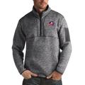 Men's Antigua Heather Gray Columbus Blue Jackets Fortune Big & Tall Quarter-Zip Pullover Jacket