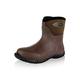 Dirt Boot Neoprene Wellington Muck Field Fishing Boots® Wellies Ladies Mens Ankle Bootie (UK8 EU(42), Brown)