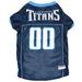 NFL AFC South Mesh Jersey For Dogs, Medium, Tennessee Titans, Multi-Color