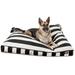 Black Vertical Stripe Rectangle Pet Bed, 50" L x 42" W, X-Large