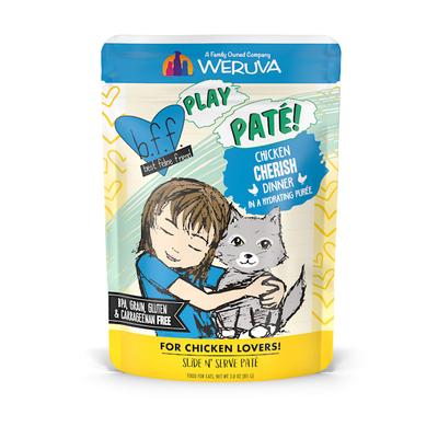 B.F.F. P.L.A.Y. Cherish Chicken Dinner in a Hydrating Puree Wet Cat Food, 3 oz., Case of 12