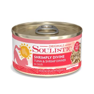 Soulistic Originals Shrimply Divine Tuna & Shrimp Dinner in Gelee Wet Cat Food, 3 oz., Case of 12