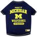 NCAA BIG 10 T-Shirt for Dogs, X-Small, Michigan, Multi-Color