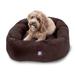 Chocolate Suede Bagel Dog Bed, 32" L x 23" W, Medium, Brown