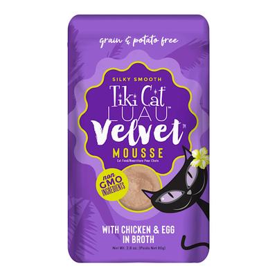 Tiki Cat Luau Velvet Mousse Chicken & Egg Complete & Balanced Wet Cat Food, 2.8 oz., Case of 12