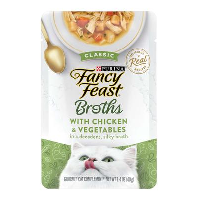 Fancy Feast Lickable Classic With Chicken and Vegetables Broth Wet Cat Food Topper, 1.4 oz., Case of 16