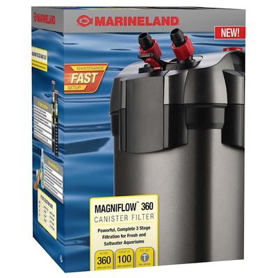 Marineland Magniflow 360 Canister Filter for Up to 100-Gallon Freshwater or Saltwater Aquariums