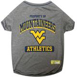NCAA BIG 12 T-Shirt for Dogs, Medium, West Virginia, Gray