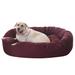 Burgundy Bagel Dog Bed, 52" L x 35" W, X-Large, Red