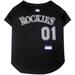 MLB National League West Jersey for Dogs, Medium, Colorado Rockies, Multi-Color