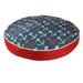 Indoor Outdoor Round Dog Bed in Anchor Pattern, 51" L x 51" W, X-Large, Blue