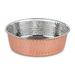 Copper-Plated and Hammered Stainless-Steel Dog Bowl, 11 Cups, X-Large