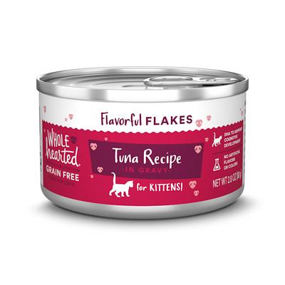 WholeHearted Canned Kitten Food - Grain Free Tuna Recipe Flaked in Gravy, 2.8 OZ, Case of 12