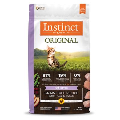 Instinct Original Kitten Grain Free Recipe with Real Chicken Natural Dry Cat Food, 4.5 lbs.