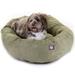 Sage Suede Bagel Dog Bed, 52" L x 35" W, X-Large, Green