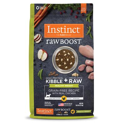 Instinct Raw Boost Healthy Weight Grain Free Recipe with Real Chicken Natural Dry Cat Food, 10 lbs.