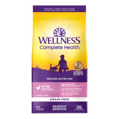 Wellness Complete Health Natural Grain Free Deboned Chicken & Chicken Meal Dry Kitten Food, 5.5 lbs.