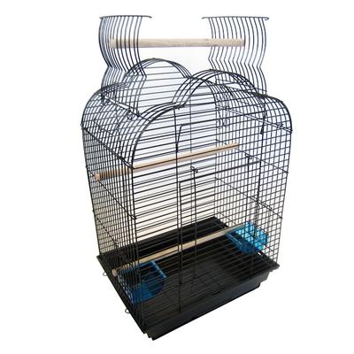 YML 5/8" Bar Spacing Black Small Parrot Cage, 18" L X 14" W X 28" H