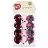 Fuzzy Mice Cat Toys with Catnip, Medium, Pack of 12, Multi-Color