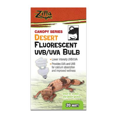 Zilla Desert Fluorescent UVB/UVA Bulb, 20 Watts