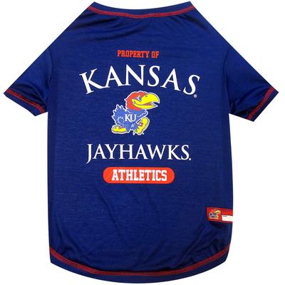 NCAA BIG 12 T-Shirt for Dogs, Small, Kansas, Multi-Color