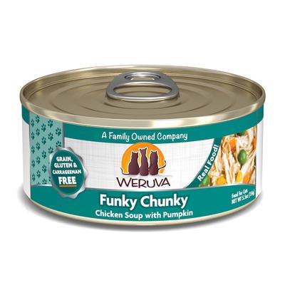 Weruva Classics Funky Chunky Chicken Soup with Pumpkin Wet Cat Food, 5.5 oz., Case of 24