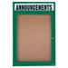 AARCO Illuminated Enclosed Wall Mounted Bulletin Board Cork/Metal in Green | 24 H x 18 W x 4 D in | Wayfair DCC2418RHIG