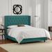 Wayfair Custom Upholstery™ Rita Tufted Low Profile Standard Bed Upholstered/Metal in Green/Black/Brown | 56 H x 84 W x 85 D in CSTM1859 40850391