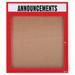 AARCO Enclosed Wall Mounted Bulletin Board Cork/Metal in Red/White | 36 H x 36 W x 2 D in | Wayfair DCC3636RHR