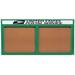 AARCO Illuminated Enclosed Wall Mounted Bulletin Board Cork/Metal in Green/White | 36 H x 72 W x 4 D in | Wayfair DCC3672RHIG