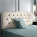 Birch Lane™ Stella Upholstered Panel Headboard Upholstered, Wood in Blue | 51 H x 74 W x 4 D in | Wayfair 4274B26FA1CA4ABFA2B208056693E1B4