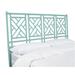 David Francis Furniture Chippendale Open-Frame Headboard Wicker/Rattan in Blue | 60 H x 80 W x 1.5 D in | Wayfair B4030-K-S135