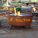 Patina Products Collegiate Series 16" H x 30" W Steel Outdoor Fire Pit w/ Lid Steel in Gray | 16 H x 30 W x 30 D in | Wayfair F410