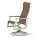 Telescope Casual St. Catherine Swivel Patio Dining Chair Plastic/Resin/Sling in White | 44 H x 25.5 W x 28.75 D in | Wayfair HH5611001